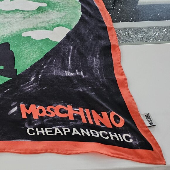 MOSCHINO Olive Oyl Silk Printed Scarf!!! - Picture 8 of 11